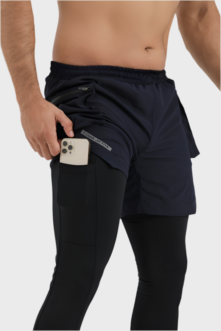 Tetra-Lite 5" Cargo 2-in-1 Running Legging – Navy
