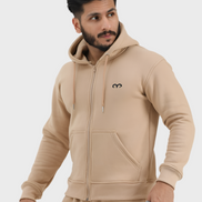 EGNAR ESSENTIAL ZIP UP HOODIE -KHAKI