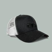 NEW ERA® A-FRAME TRUCKER HAT- BLACK/WHITE