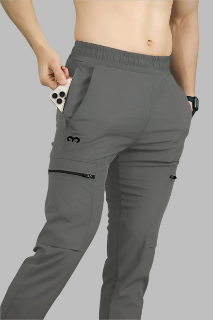 EGNAR STANDARD ZIP JOGGER - Charcoal Grey