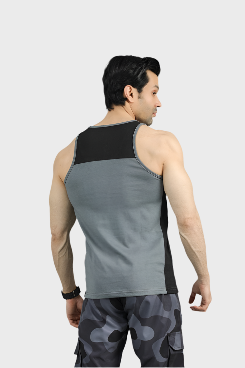 EGNAR ECLIPSE CUT TANK TOP - GREY
