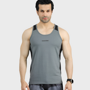 EGNAR ECLIPSE CUT TANK TOP - GREY