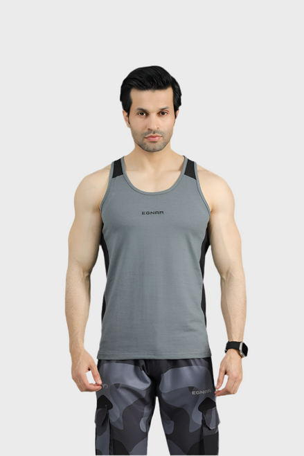 EGNAR ECLIPSE CUT TANK TOP - GREY