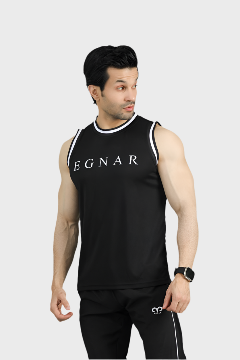 EGNAR CORE MESH TANK TOP - BLACK