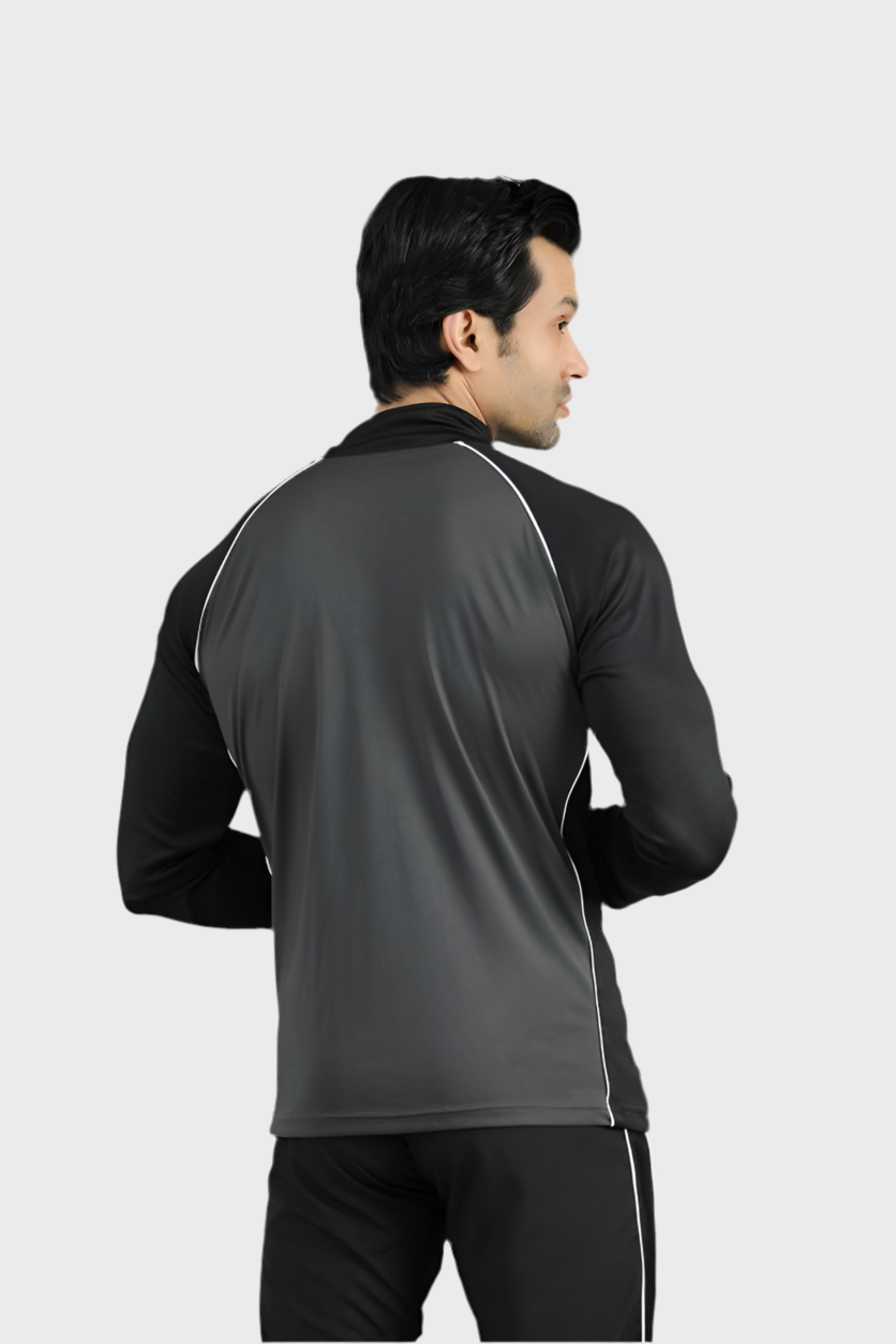 EGNAR CORE TRAINING ZIP UP SHIRT - SMOKE GREY