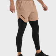 EGNAR TETRA-LITE™  2 IN 1 LEGGING - TAN
