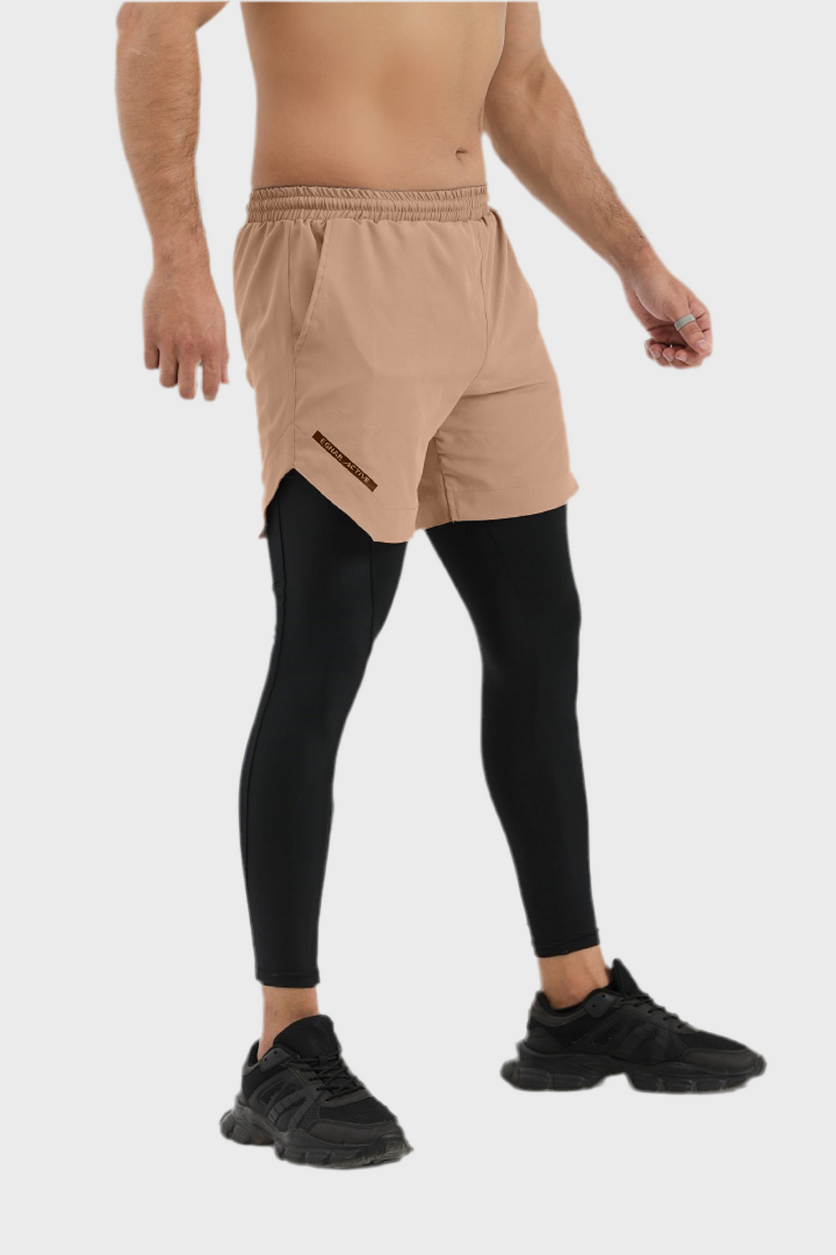 Tetra-Lite 2-in-1 Legging Short – Tan