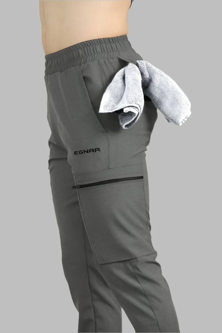 EGNAR STANDARD ZIP JOGGER - Charcoal Grey