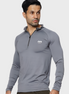 EGNAR CORE QUATER ZIP SHIRT- GREY