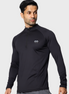 EGNAR CORE QUATER ZIP SHIRT- BLACK