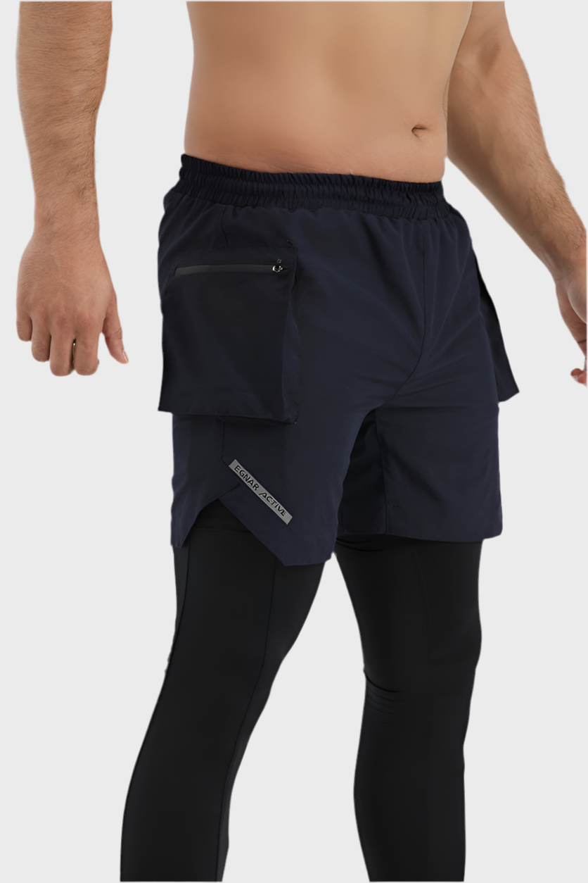 Tetra-Lite 5" Cargo 2-in-1 Running Legging – Navy