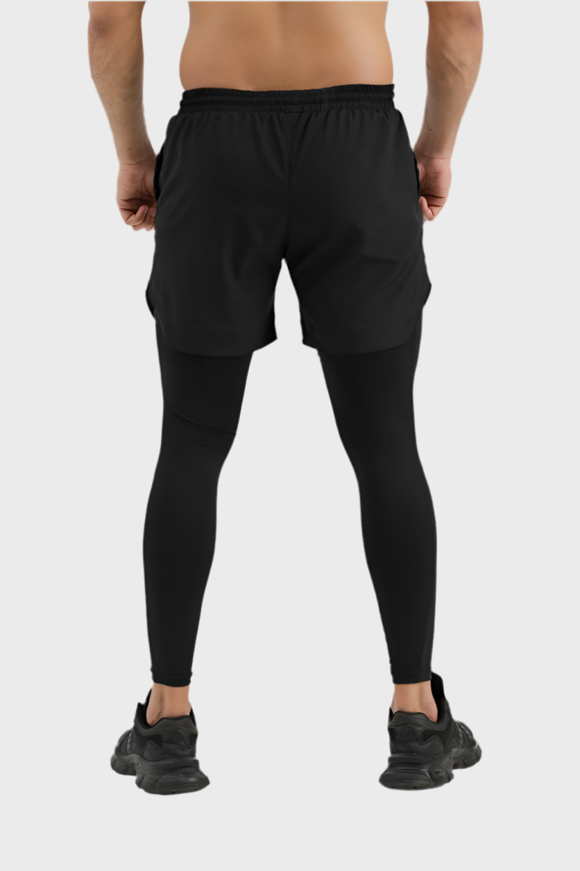 Tetra-Lite 2-in-1 Legging Short – Black
