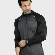 EGNAR CORE TRAINING ZIP UP SHIRT - SMOKE GREY