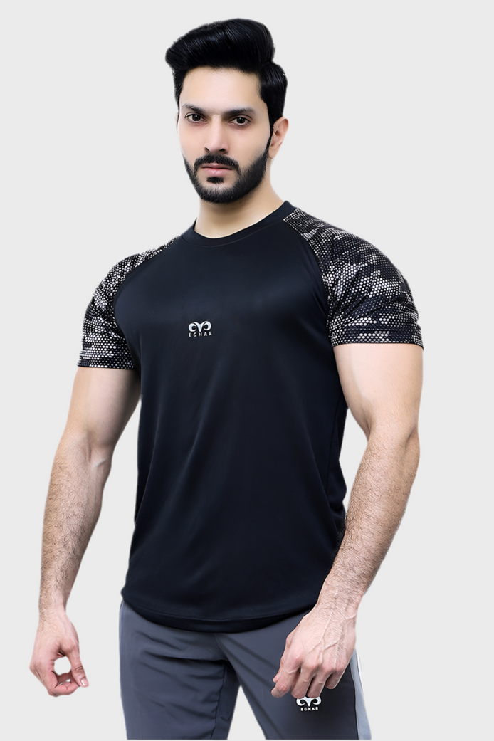 Egnar Flex T Shirt - Grey Sleeves