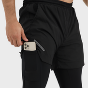 Tetra-Lite 2-in-1 Legging Short – Black