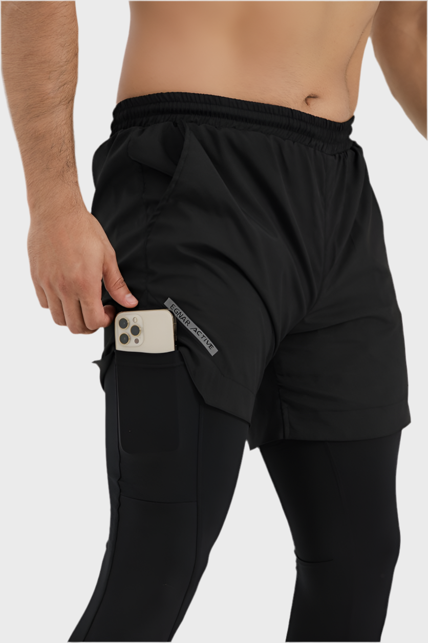 Tetra-Lite 2-in-1 Legging Short – Black