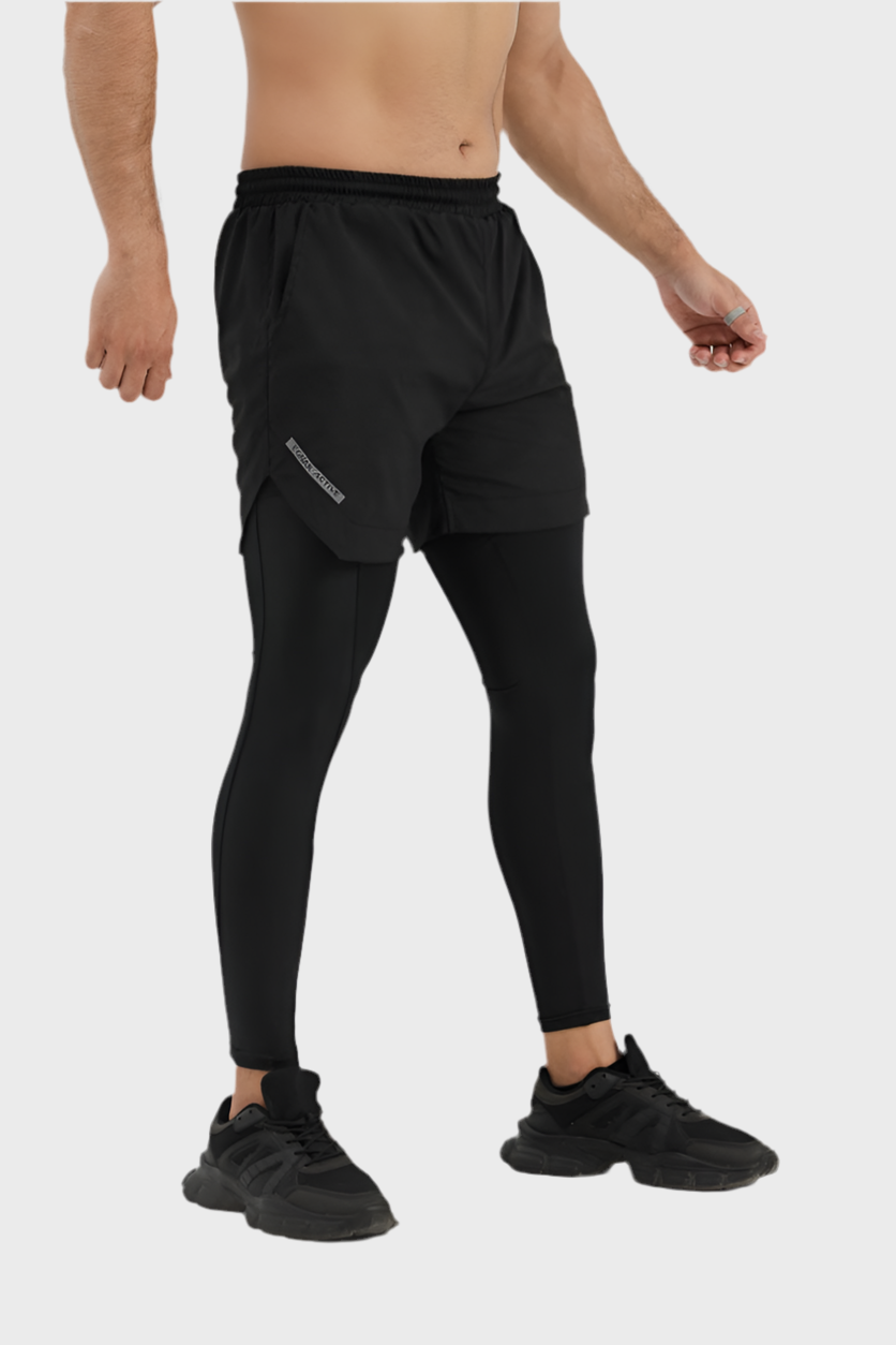 Tetra-Lite 2-in-1 Legging Short – Black