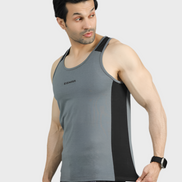 EGNAR ECLIPSE CUT TANK TOP - GREY