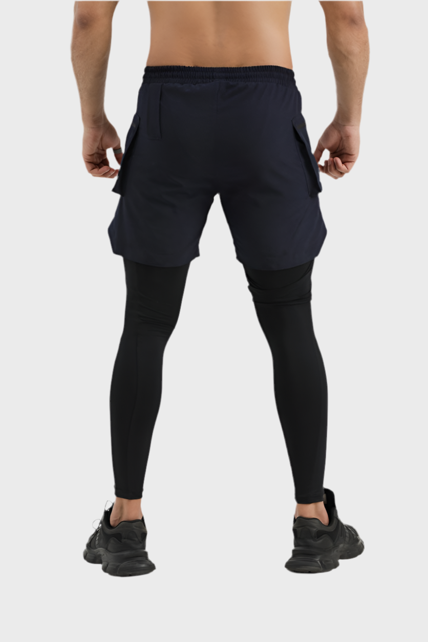 Tetra-Lite 5" Cargo 2-in-1 Running Legging – Navy