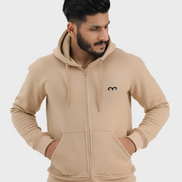 EGNAR ESSENTIAL ZIP UP HOODIE -KHAKI
