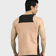 EGNAR ECLIPSE CUT TANK TOP - TAN