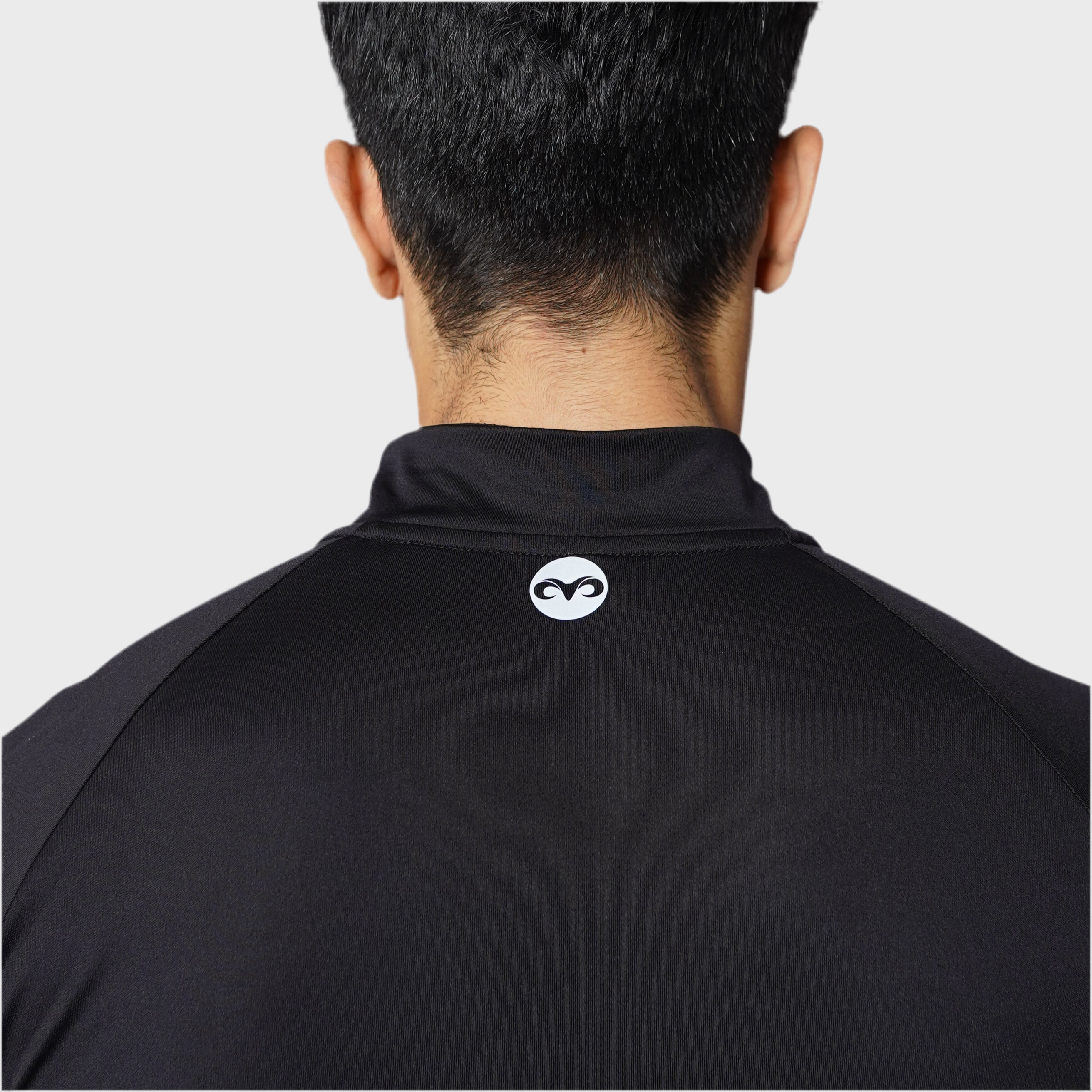 EGNAR CORE QUATER ZIP SHIRT- BLACK