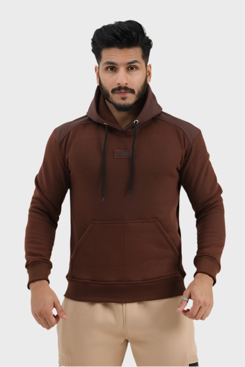 EGNAR CORE WATERPROOF PANEL HOODIE - BROWN