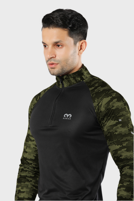 Egnar Flex premium Zipper Shirt - Green