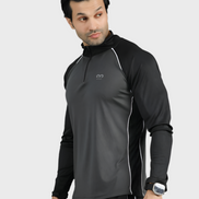 EGNAR CORE TRAINING ZIP UP SHIRT - SMOKE GREY