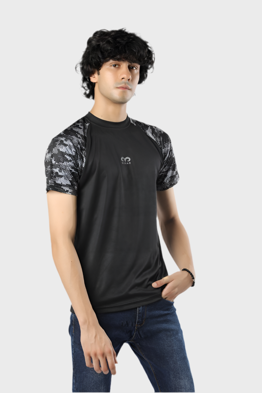 Egnar Flex T Shirt - Grey Sleeves