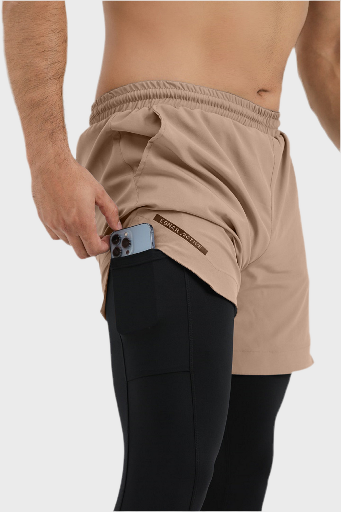 Tetra-Lite 2-in-1 Legging Short – Tan