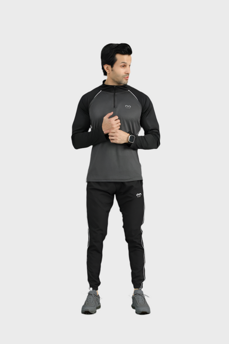 EGNAR CORE TRAINING ZIP UP SHIRT - SMOKE GREY