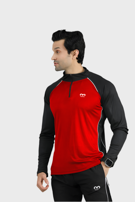 EGNAR CORE TRAINING ZIP UP SHIRT - RED