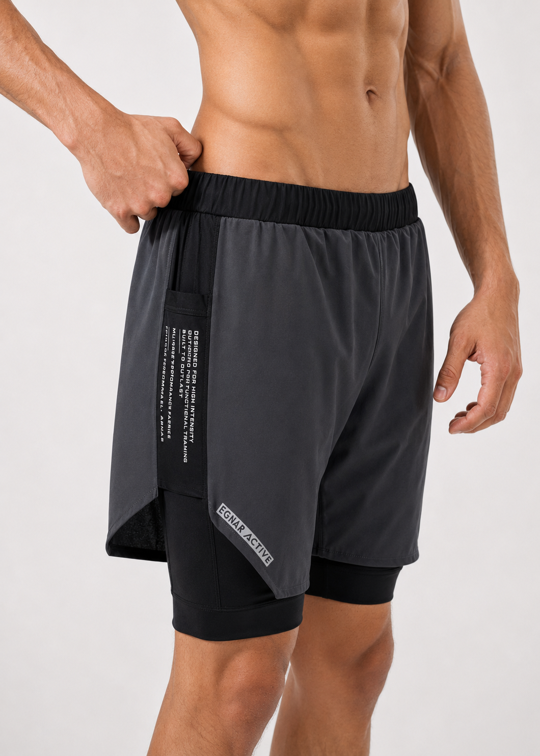 EGNAR REBORN® Compression Panel Shorts - GREY