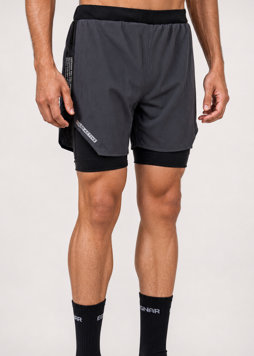EGNAR REBORN® Compression Panel Shorts - GREY