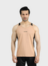 EGNAR ECLIPSE CUT TANK TOP - TAN