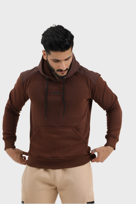 EGNAR CORE WATERPROOF PANEL HOODIE - BROWN