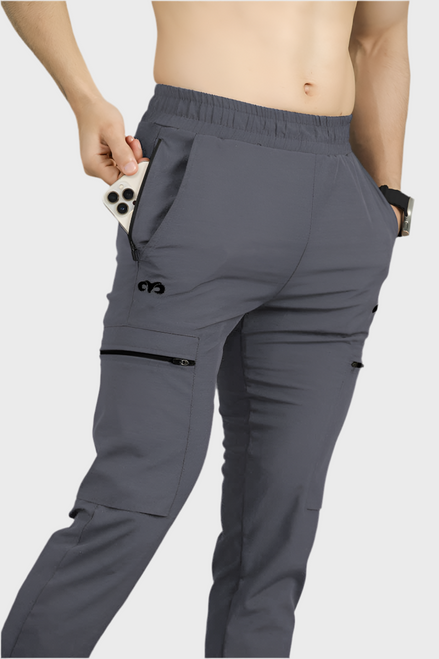 EGNAR STANDARD ZIP JOGGER - Smoke Grey