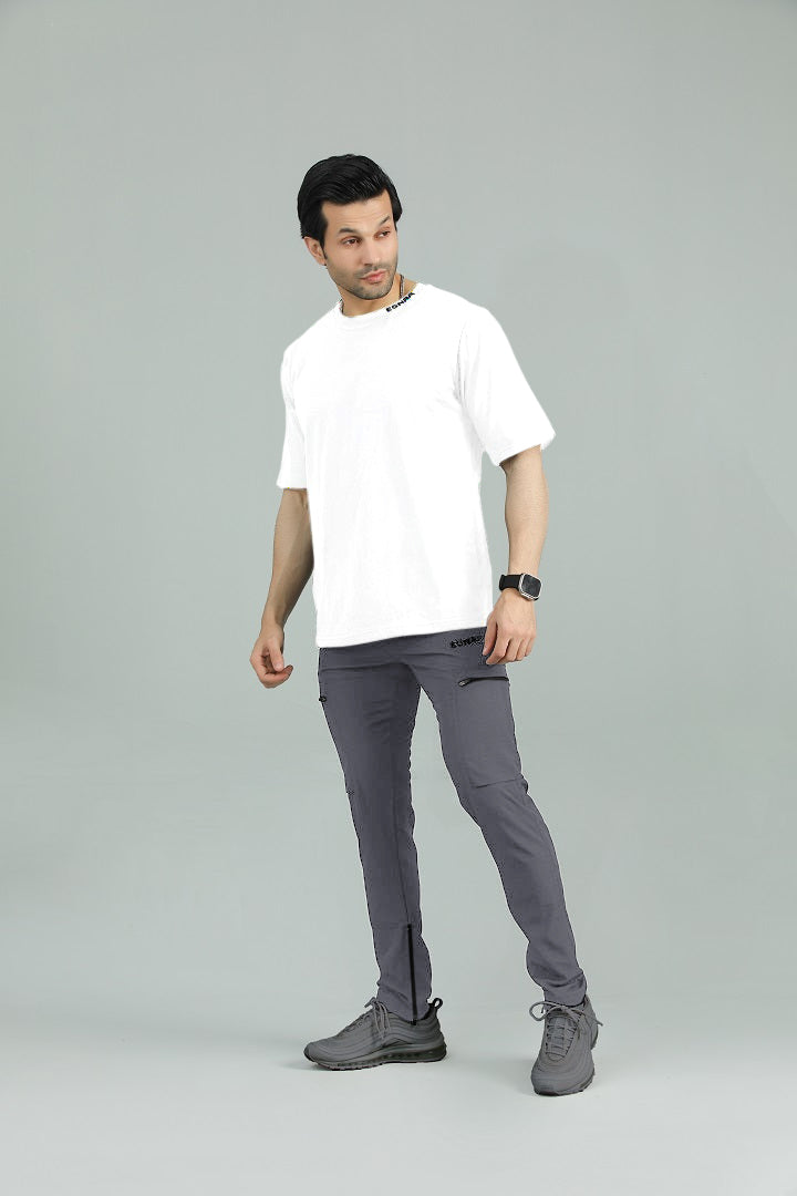 EGNAR ALPHA OVERSIZE TRACKSUIT - Charcoal/White