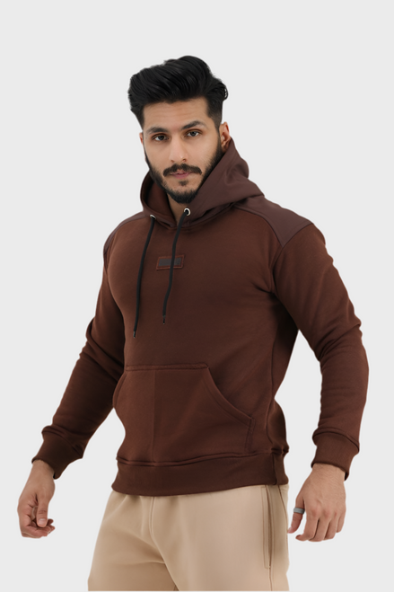 EGNAR CORE WATERPROOF PANEL HOODIE - BROWN