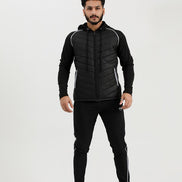 EGNAR QUILTED HYBRID JACKET-BLACK