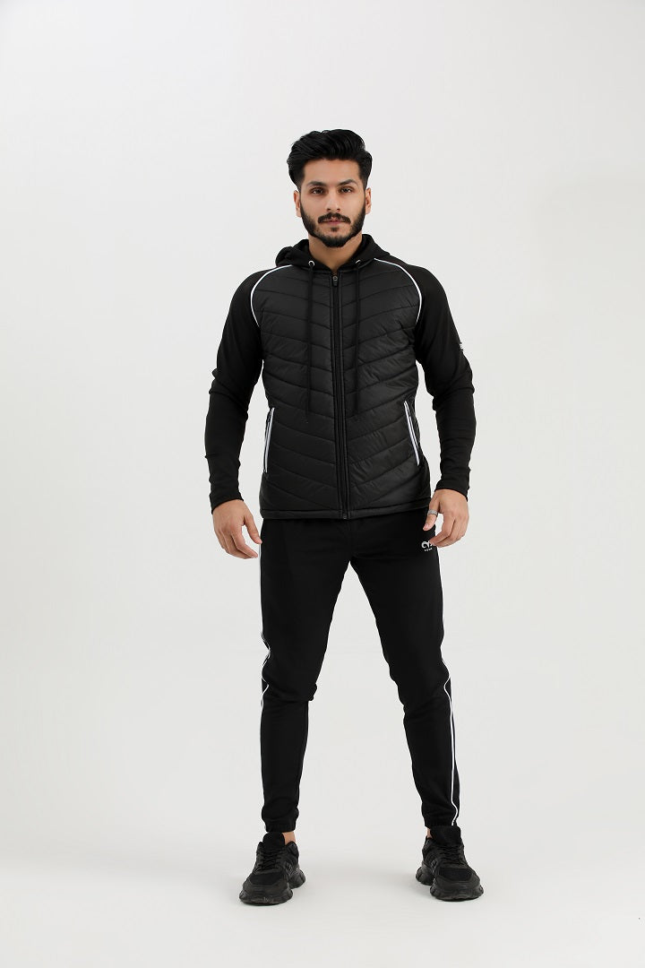 EGNAR QUILTED HYBRID JACKET-BLACK