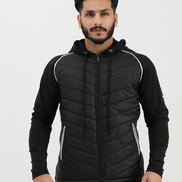 EGNAR QUILTED HYBRID JACKET-BLACK