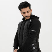 EGNAR QUILTED HYBRID JACKET-BLACK