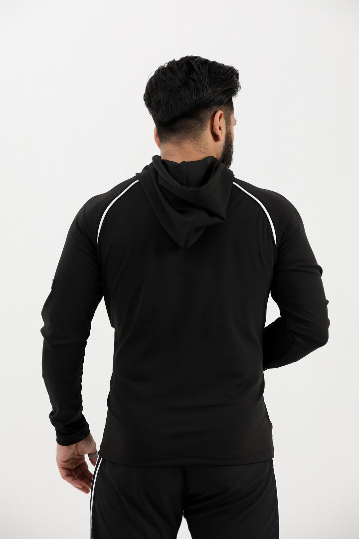 EGNAR QUILTED HYBRID JACKET-BLACK