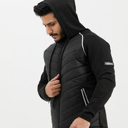 EGNAR QUILTED HYBRID JACKET-BLACK