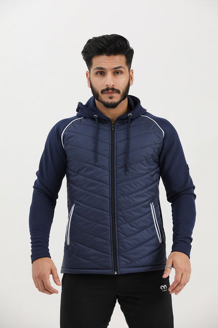 EGNAR QUILTED HYBRID JACKET-BLUE