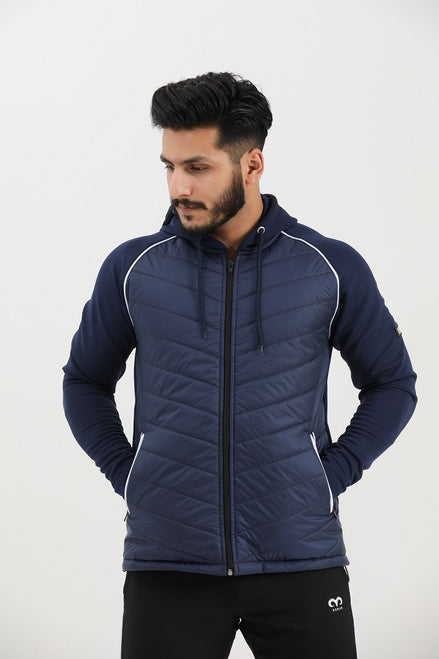 EGNAR QUILTED HYBRID JACKET-BLUE
