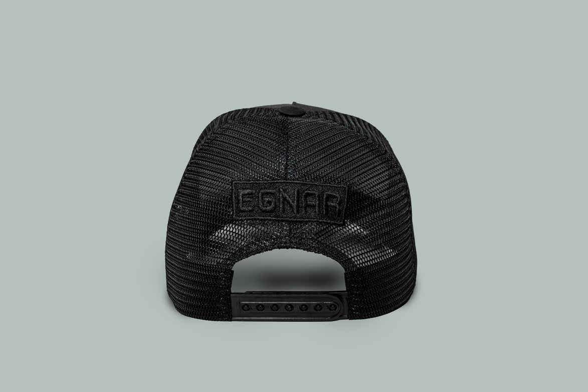 NEW ERA® A-FRAME TRUCKER HAT- BLACK