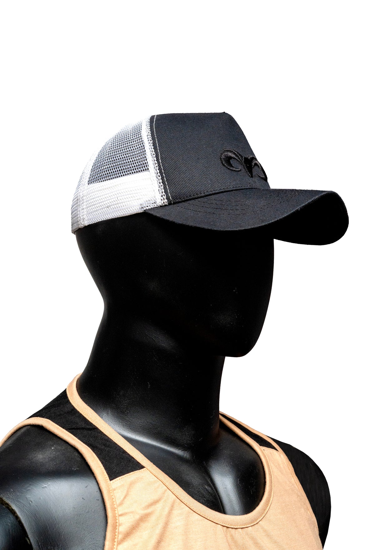 NEW ERA® A-FRAME TRUCKER HAT- BLACK/WHITE